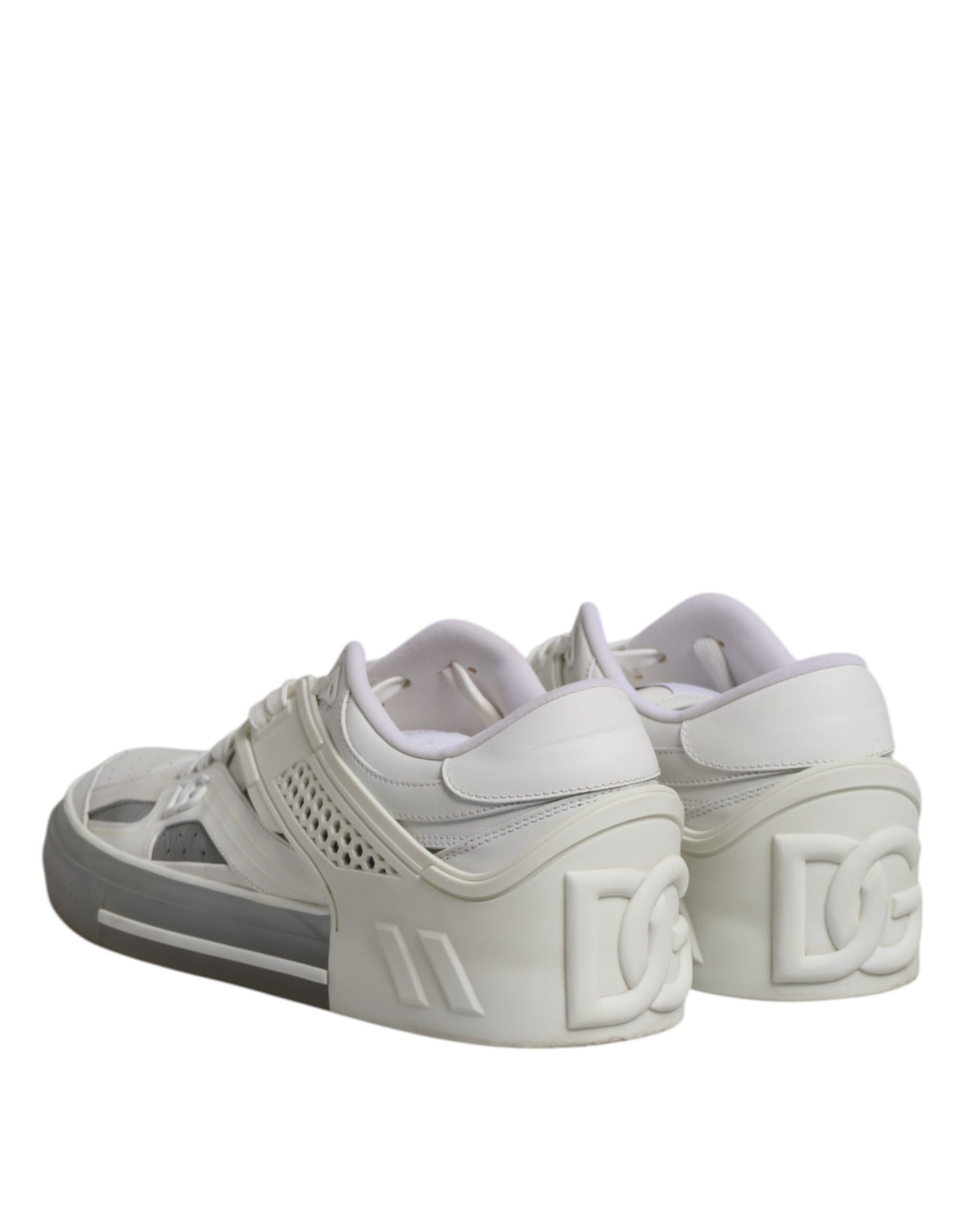 Dolce & Gabbana Weiß Low Top DG Geprägte Männer Turnschuhe Schuhe