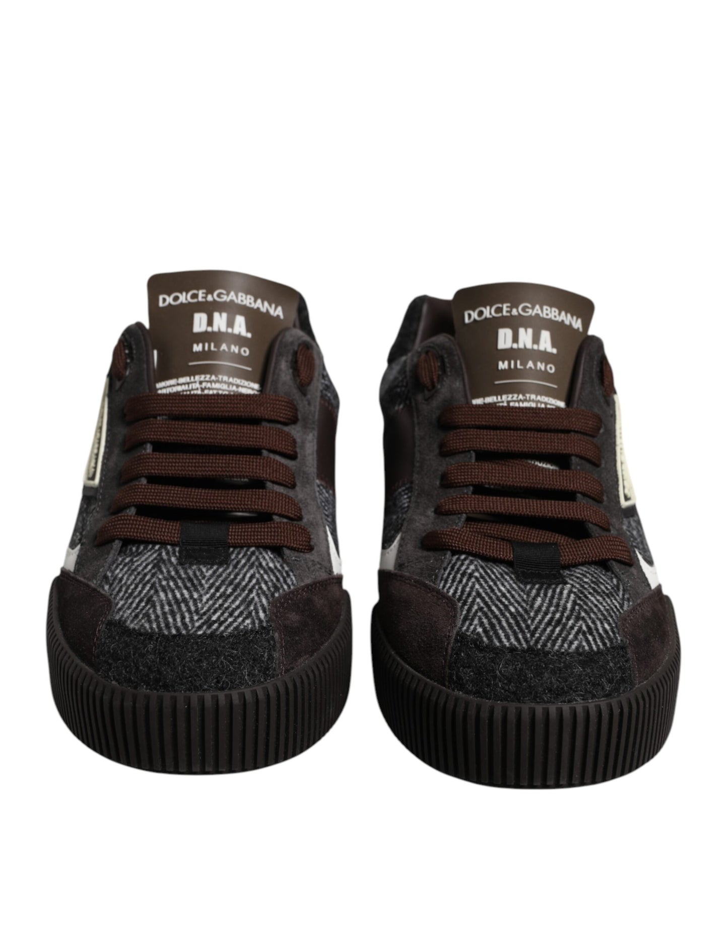 Dolce & Gabbana Multicolor Leder Low Top Sneakers Schuhe