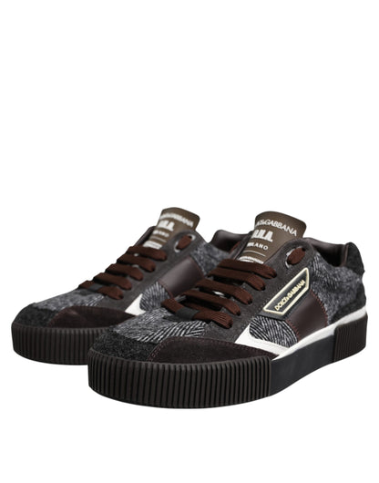Dolce & Gabbana Multicolor Leder Low Top Sneakers Schuhe