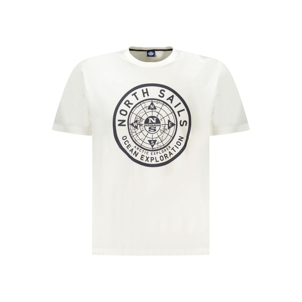 North Sails Weißes Baumwolle Männer T-Shirt