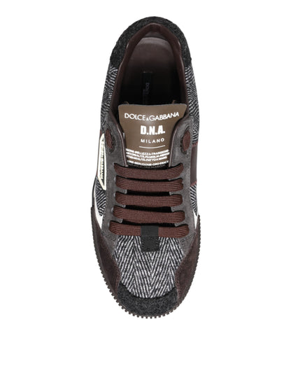 Dolce & Gabbana Multicolor Leder Low Top Sneakers Schuhe