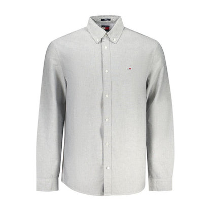 Tommy Hilfiger Graues Baumwollhemd für Männer