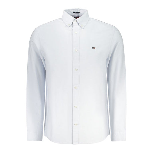 Tommy Hilfiger Blaues Baumwollhemd für Männer