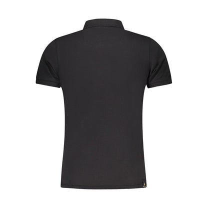 Accademia Militare Schwarzes Baumwoll-Poloshirt