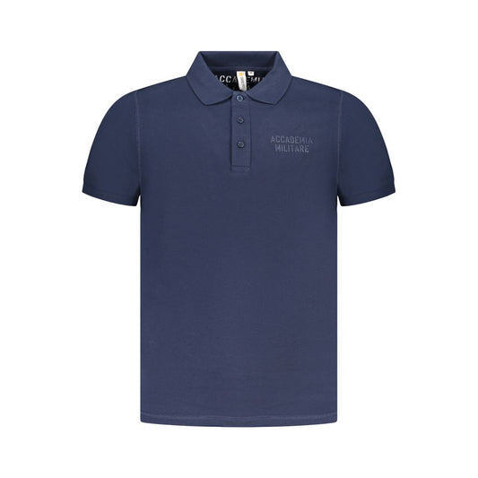 Accademia Militare Blaues Baumwoll-Poloshirt