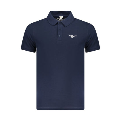 Accademia Militare Blaues Baumwoll-Poloshirt