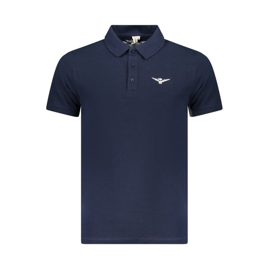 Accademia Militare Blaues Baumwoll-Poloshirt