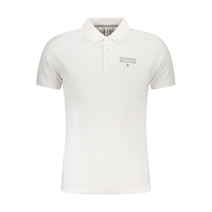 Accademia Militare Weißes Baumwoll-Poloshirt