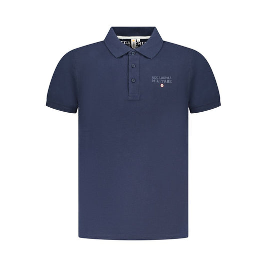 Accademia Militare Blaues Baumwoll-Poloshirt