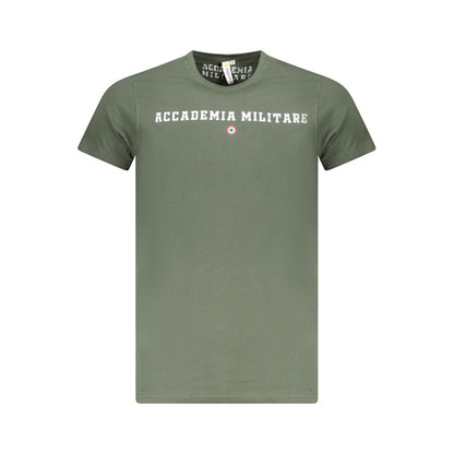 Accademia Militare T-Shirt aus grüner Baumwolle
