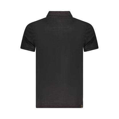 Accademia Militare Schwarzes Baumwoll-Poloshirt