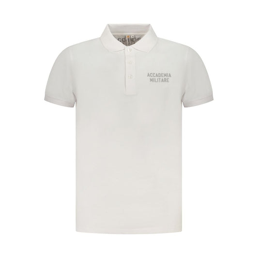 Accademia Militare Weißes Baumwoll-Poloshirt