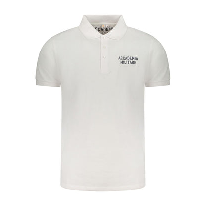 Accademia Militare Weißes Baumwoll-Poloshirt