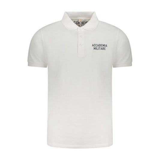 Accademia Militare Weißes Baumwoll-Poloshirt