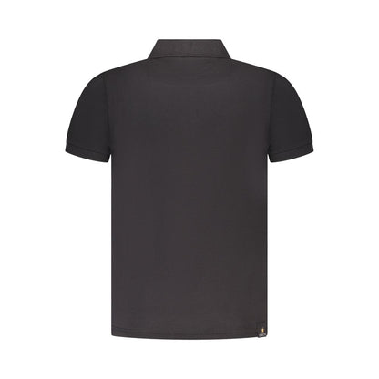 Accademia Militare Schwarzes Baumwoll-Poloshirt