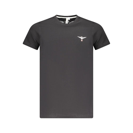 Accademia Militare Schwarzes T-Shirt aus Baumwolle