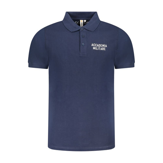 Accademia Militare Blaues Baumwoll-Poloshirt