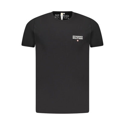 Accademia Militare Schwarzes T-Shirt aus Baumwolle