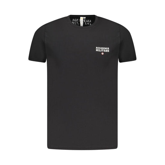 Accademia Militare Schwarzes T-Shirt aus Baumwolle