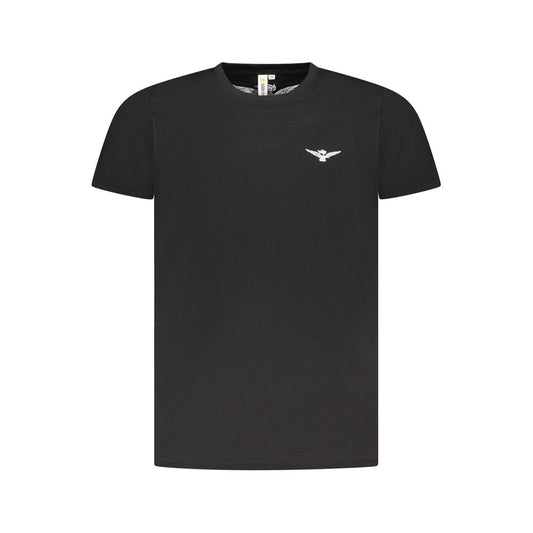 Accademia Militare Schwarzes T-Shirt aus Baumwolle