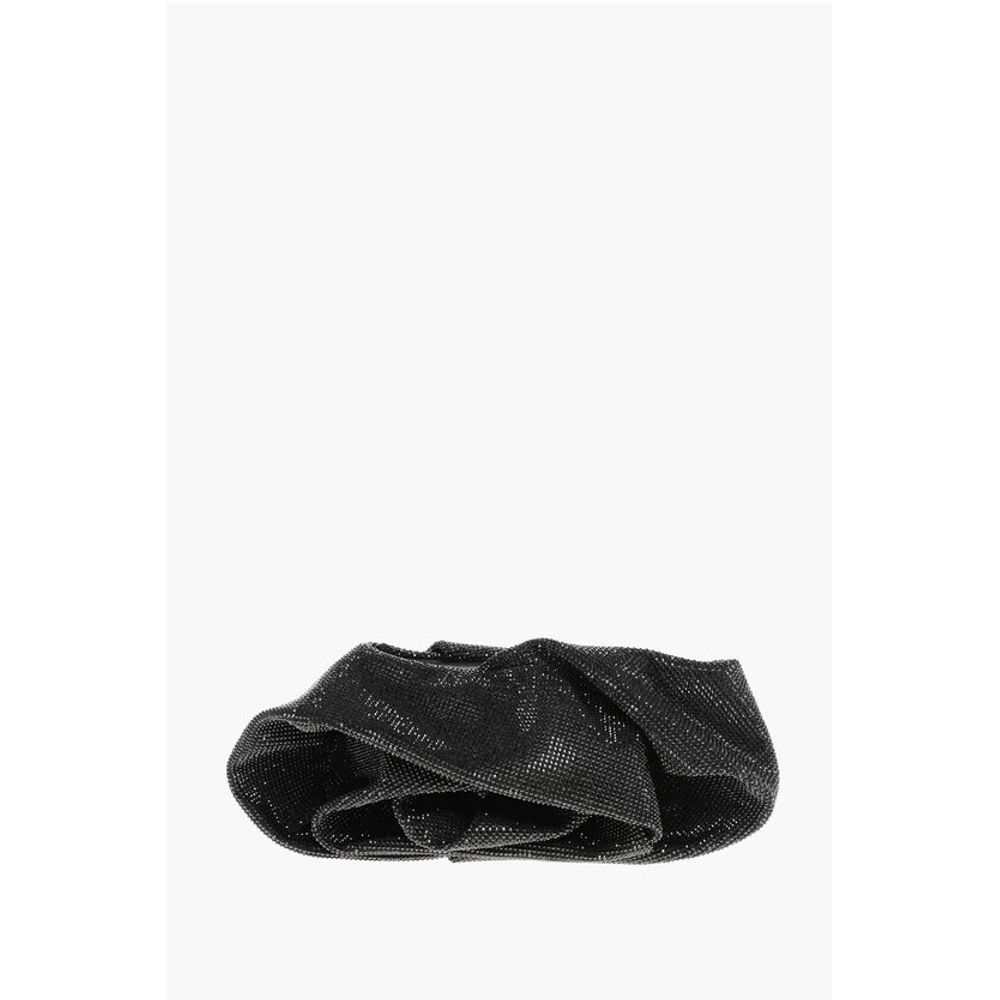 Burberry ROSE Clutch aus Leder mit Strasssteinen über und über