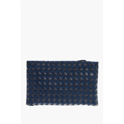 Bottega Veneta ABYSS-Beutel aus gewebtem Leder und Denim