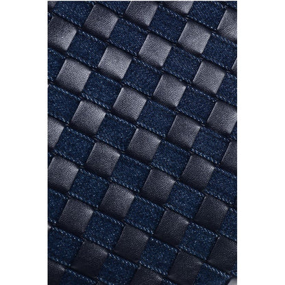Bottega Veneta ABYSS-Beutel aus gewebtem Leder und Denim