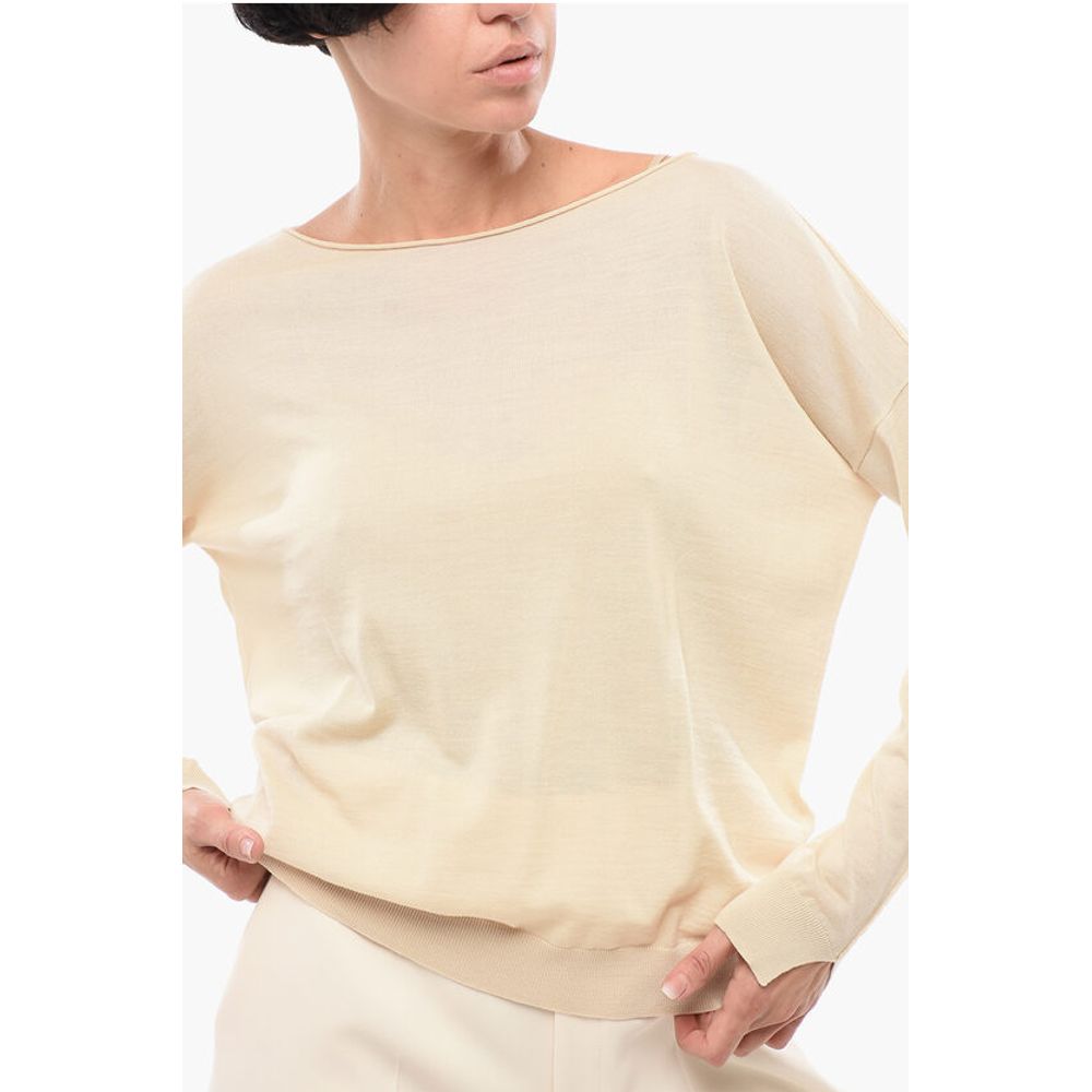 Roberto Collina Einfarbiger Pullover aus Merinowolle
