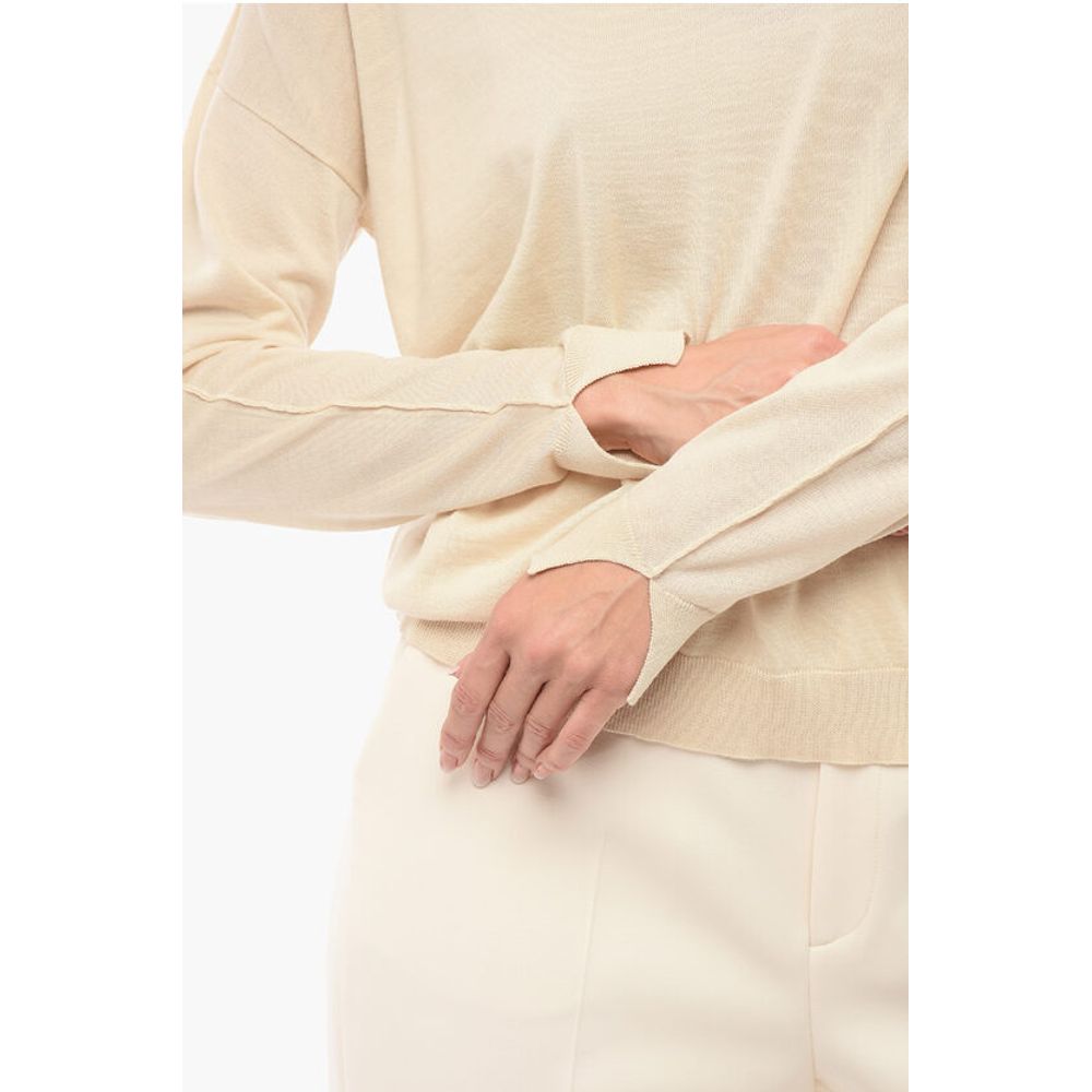 Roberto Collina Einfarbiger Pullover aus Merinowolle