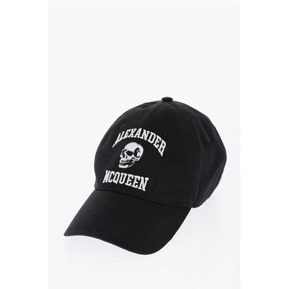 Alexander McQueen Baumwollmütze mit geprägtem Logo