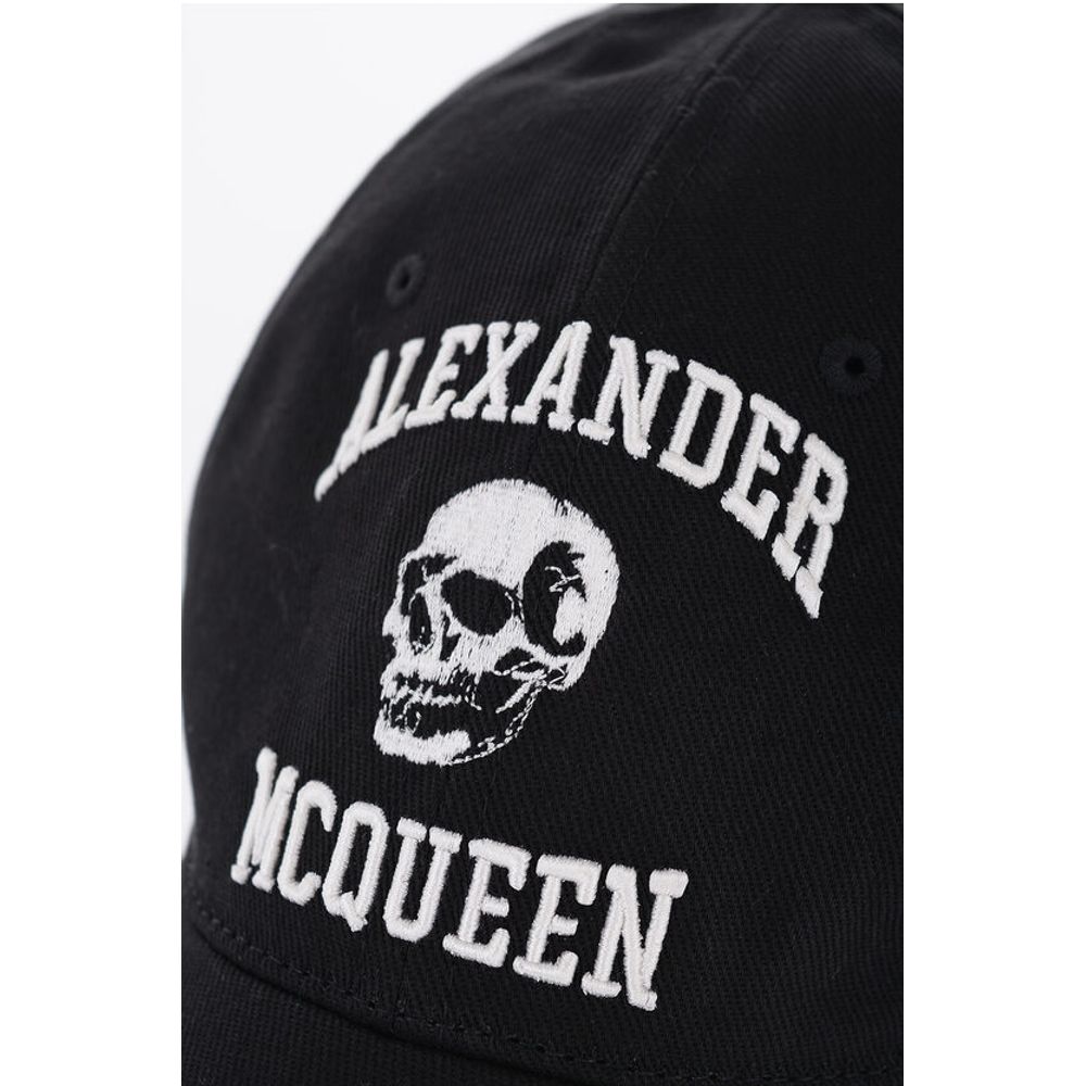 Alexander McQueen Baumwollmütze mit geprägtem Logo