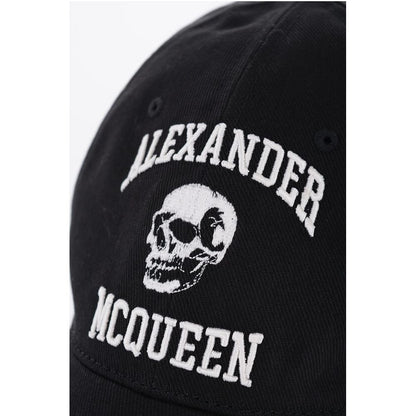 Alexander McQueen Baumwollmütze mit geprägtem Logo