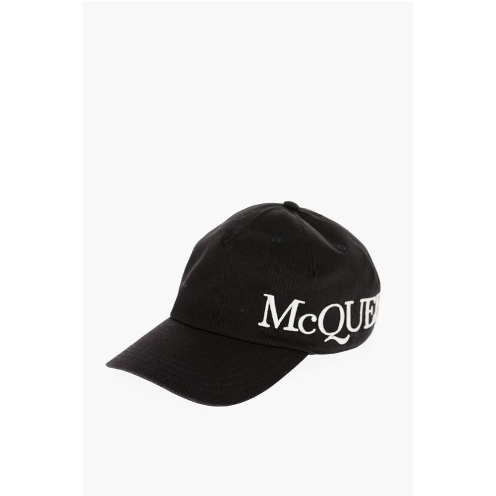 Alexander McQueen Einfarbige Kappe mit gesticktem Logo