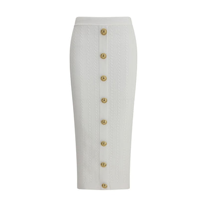Balmain Midirock aus Strick