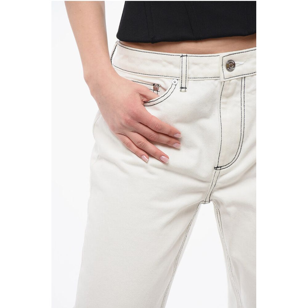 Burberry Gerade geschnittene Jeans mit kontrastierenden Nähten 20cm