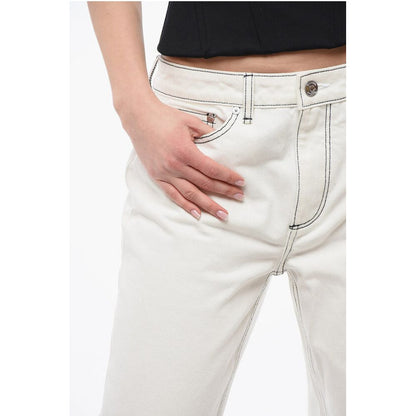 Burberry Gerade geschnittene Jeans mit kontrastierenden Nähten 20cm