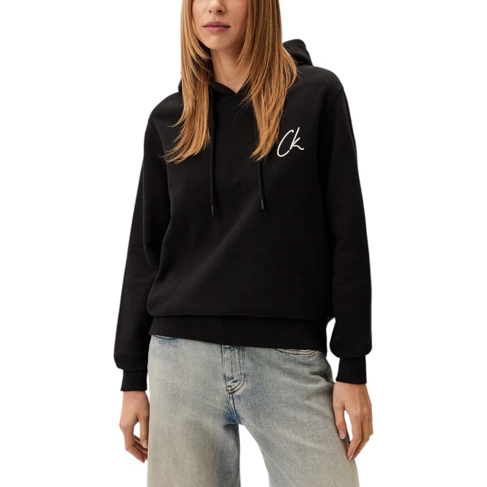 Calvin Klein Jeans Schwarzer Pullover aus recycelter Baumwolle