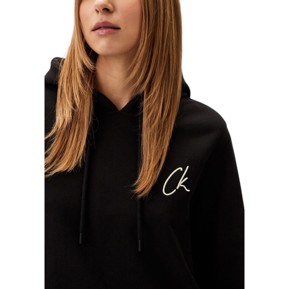 Calvin Klein Jeans Schwarzer Pullover aus recycelter Baumwolle