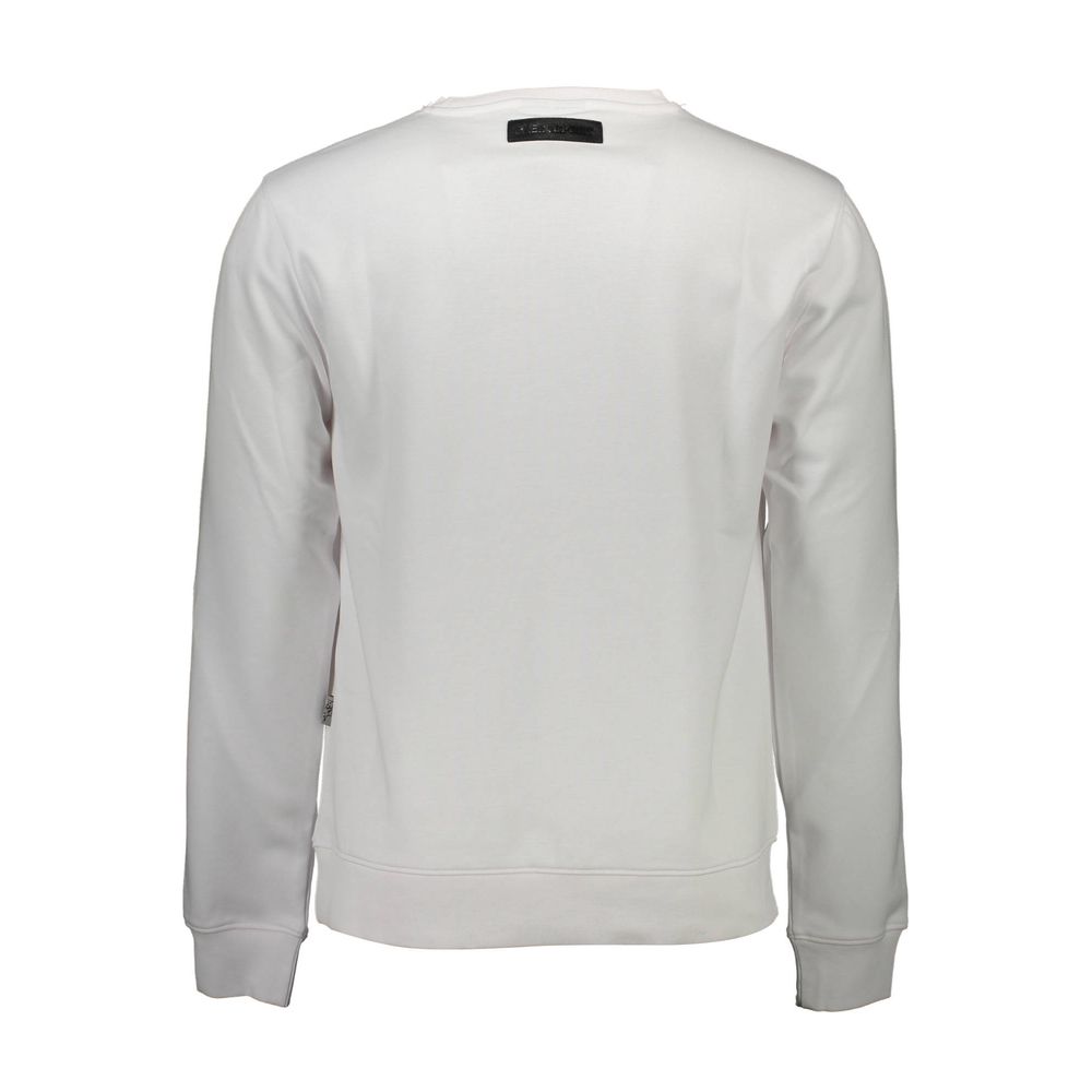 Plein Sport Weißer Baumwollpullover für Männer