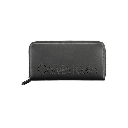 Calvin Klein Schwarzes Portemonnaie aus Polyethylen