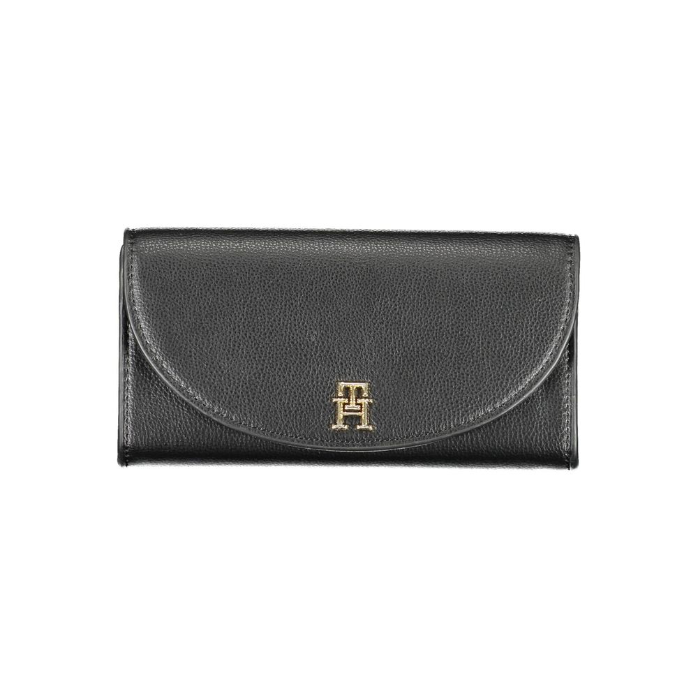 Tommy Hilfiger Schwarzes Portemonnaie aus Polyethylen