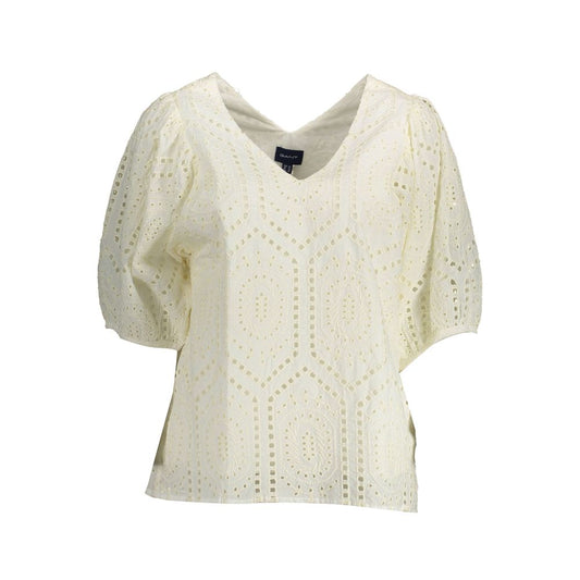 Gant Weißes Baumwoll-T-Shirt für Frauen
