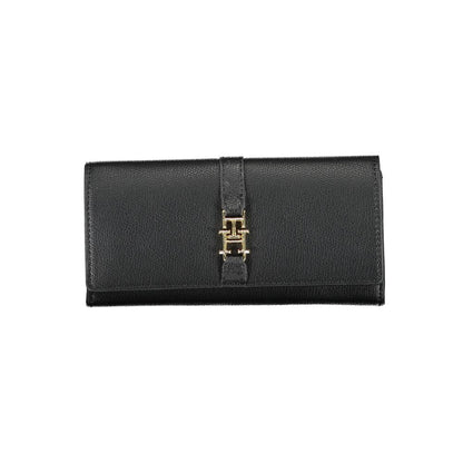 Tommy Hilfiger Schwarzes Portemonnaie aus Polyethylen