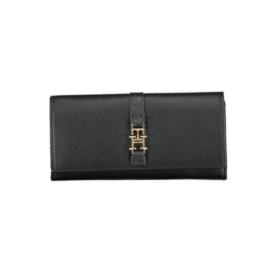 Tommy Hilfiger Schwarzes Portemonnaie aus Polyethylen
