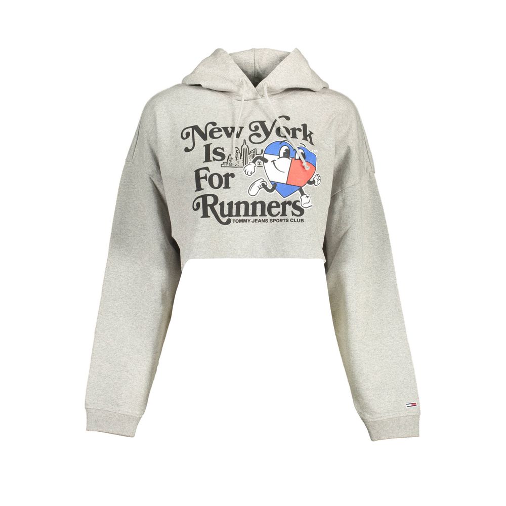 Tommy Hilfiger Grauer Baumwollpullover für Frauen
