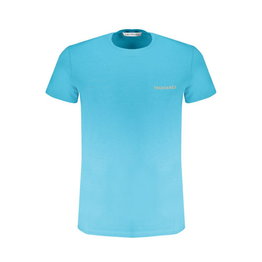 Trussardi T-Shirt aus blauer Baumwolle