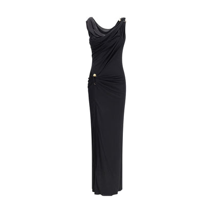 Versace Drapiertes langes Kleid aus Jersey