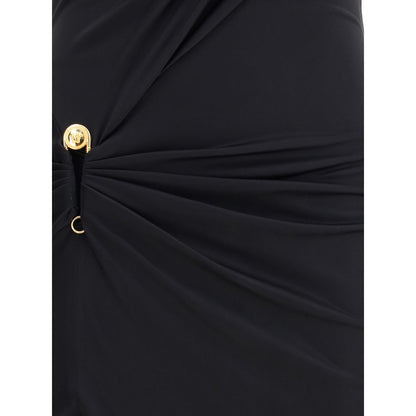 Versace Drapiertes langes Kleid aus Jersey