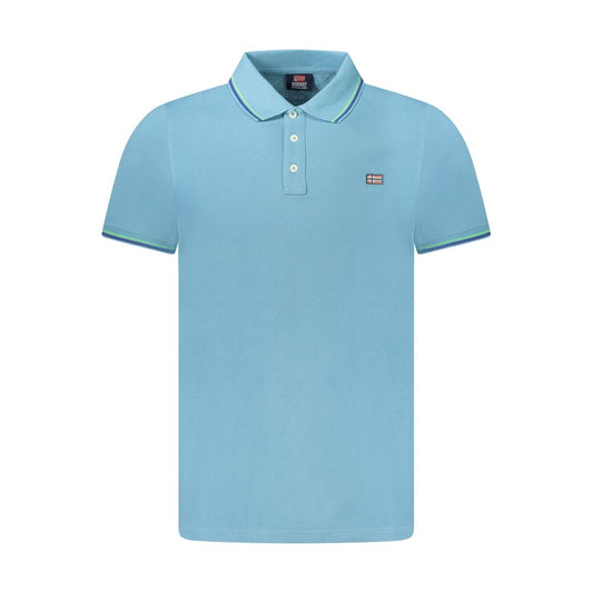 Norway 1963 Blaues Baumwoll-Poloshirt