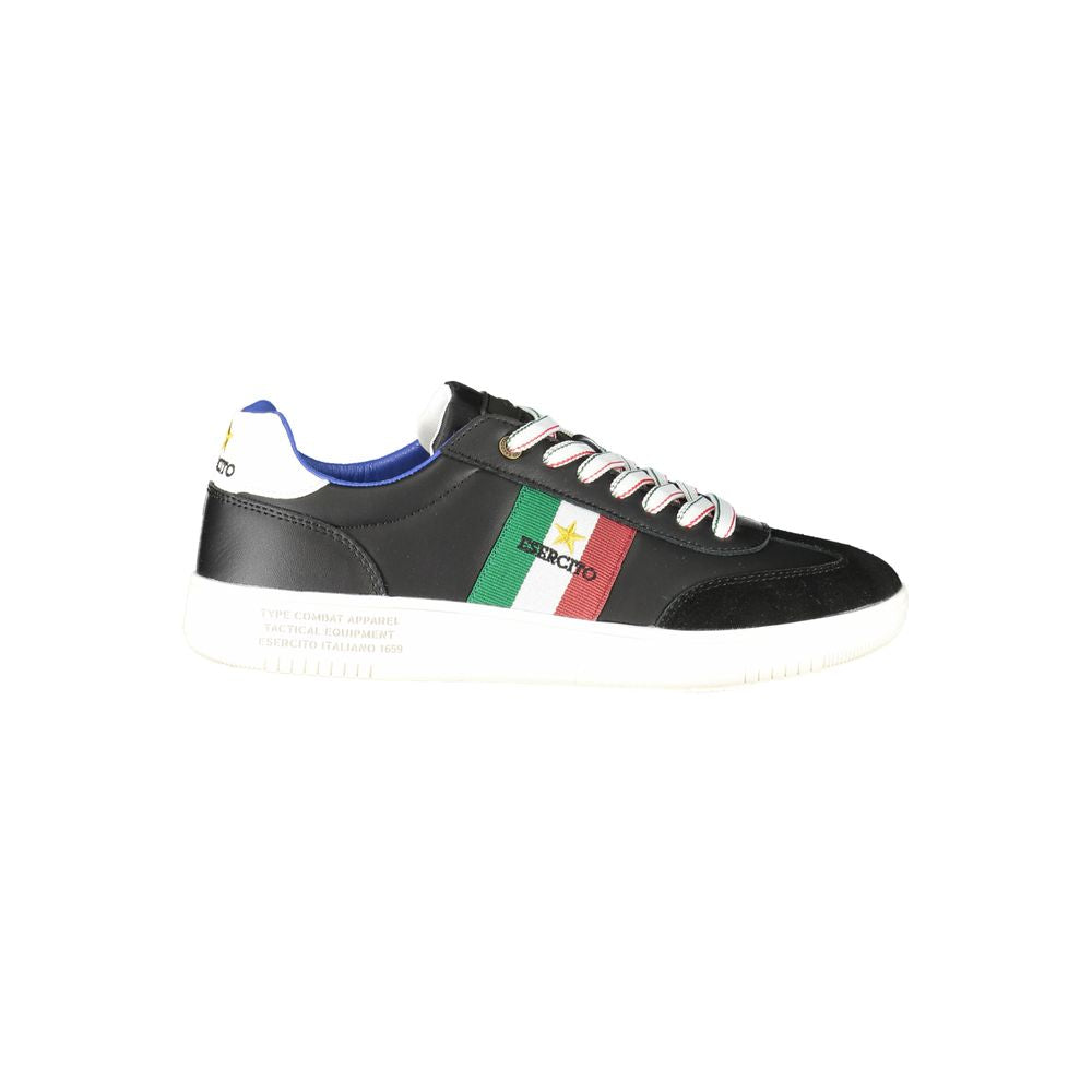 Esercito 1659 Schwarzes Leder Herren Sneaker